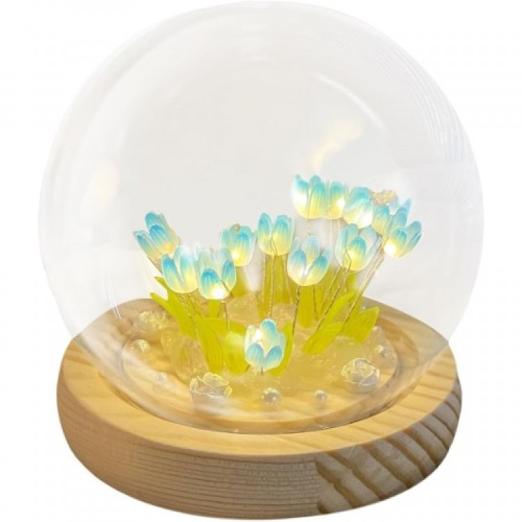 DIY LED-Lit Tulip Glass Globe