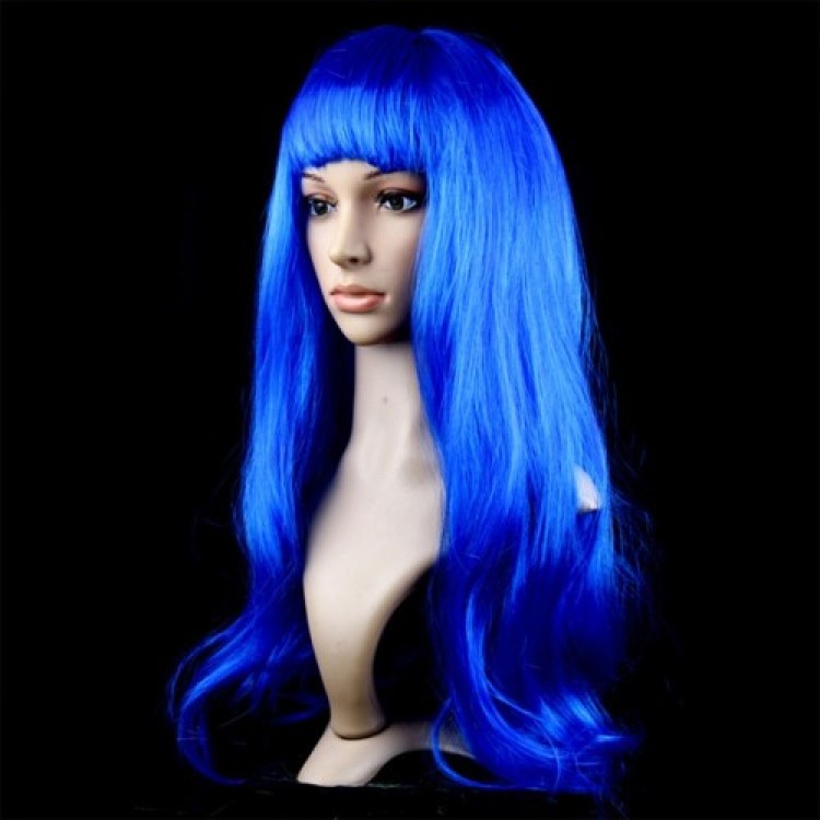 Blue Long Party Wig