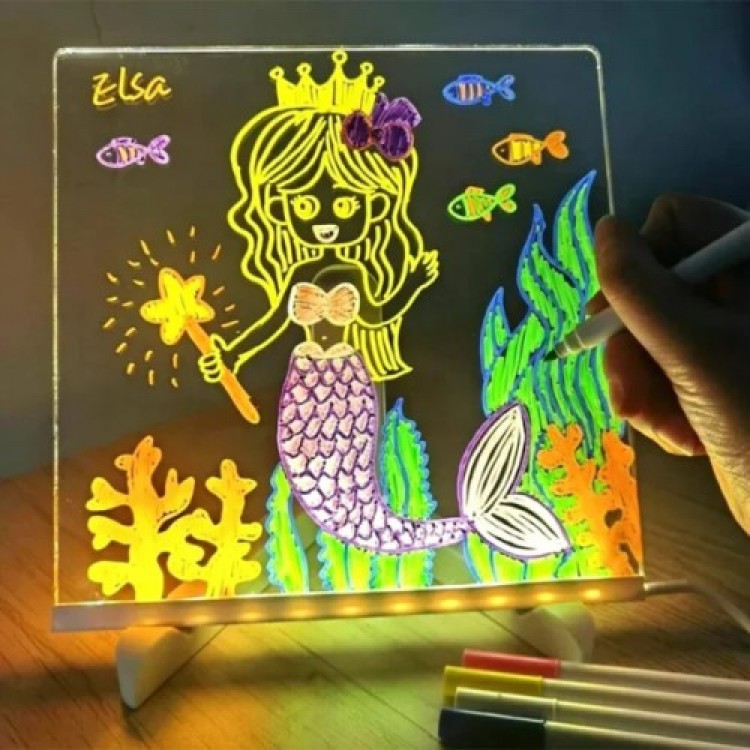 LED-Lit Writing and Drawing Board - Small Size 20x20 cm LED-Lit Writing and Drawing Board - Small Size 20x20 cm