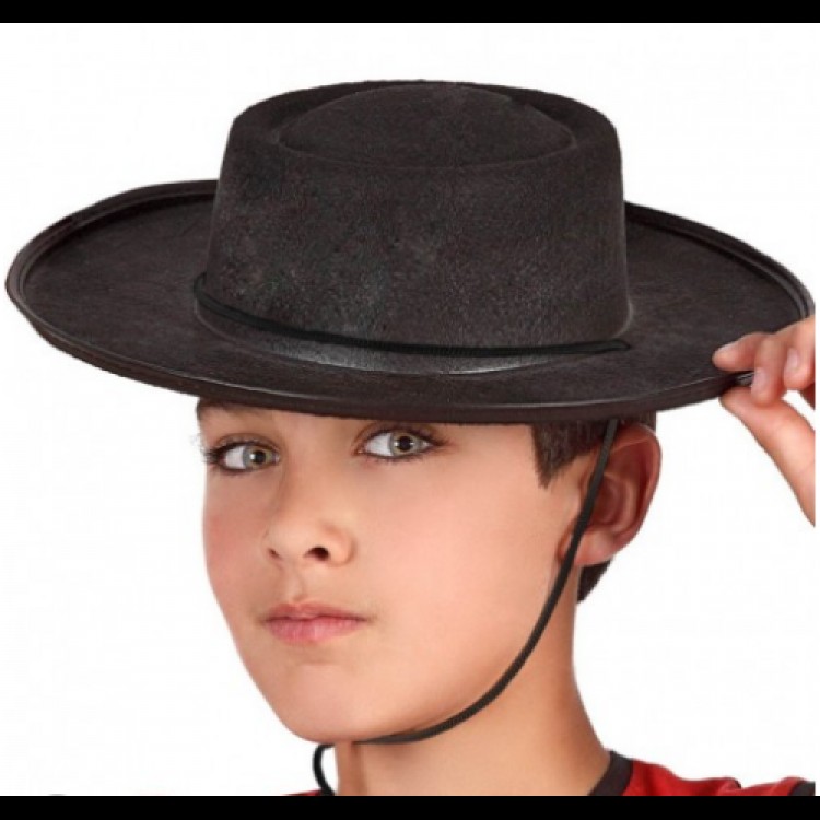 Black Felt Flamenco Hat for Kids