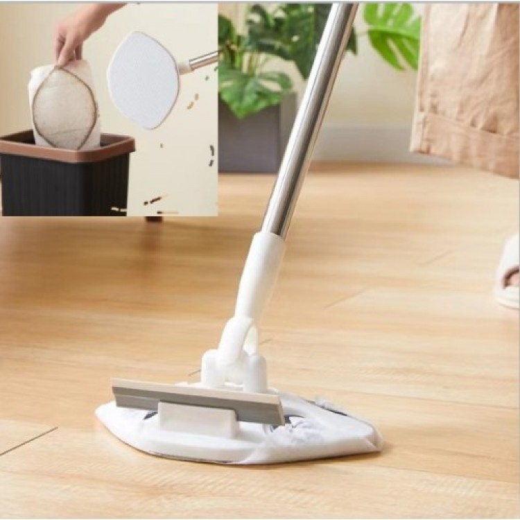 Practical Wet Wipe Compatible Mop with Pull-Out Handle