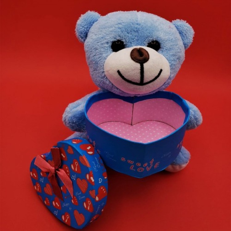 Heart-shaped Blue Bear