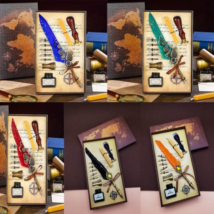 Feathered Ink Pen Set Feathered Ink Pen Set