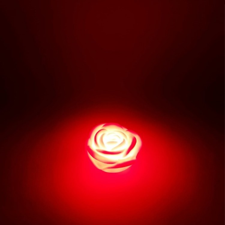 LED Lighted Rose Candle