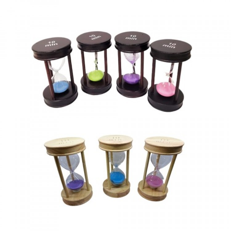 Decorative Wooden 10-Minute Hourglass
