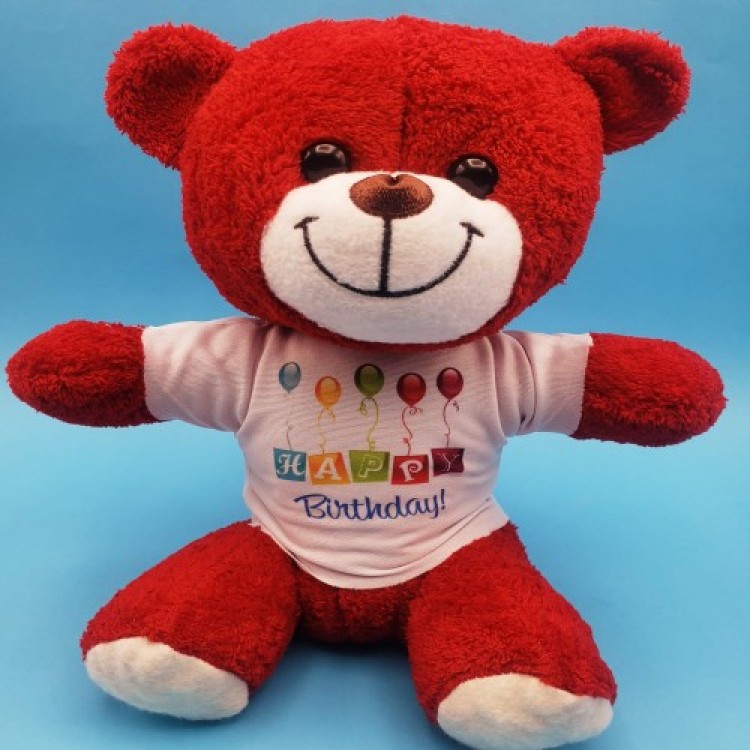 Happy Birthday, Red Plush Bear