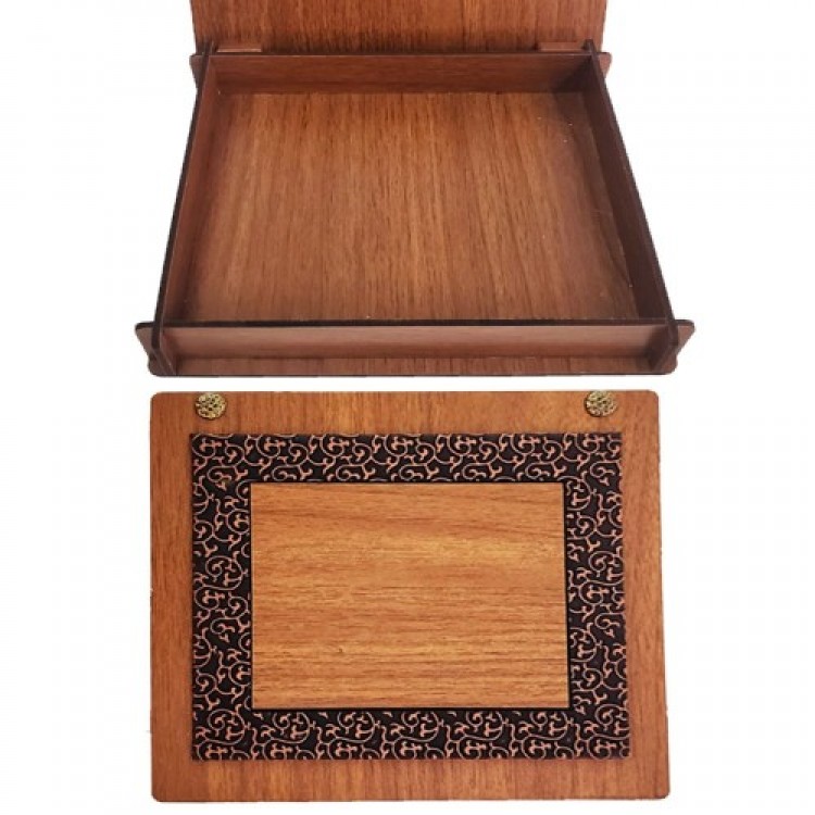 Leather-covered Wooden Box