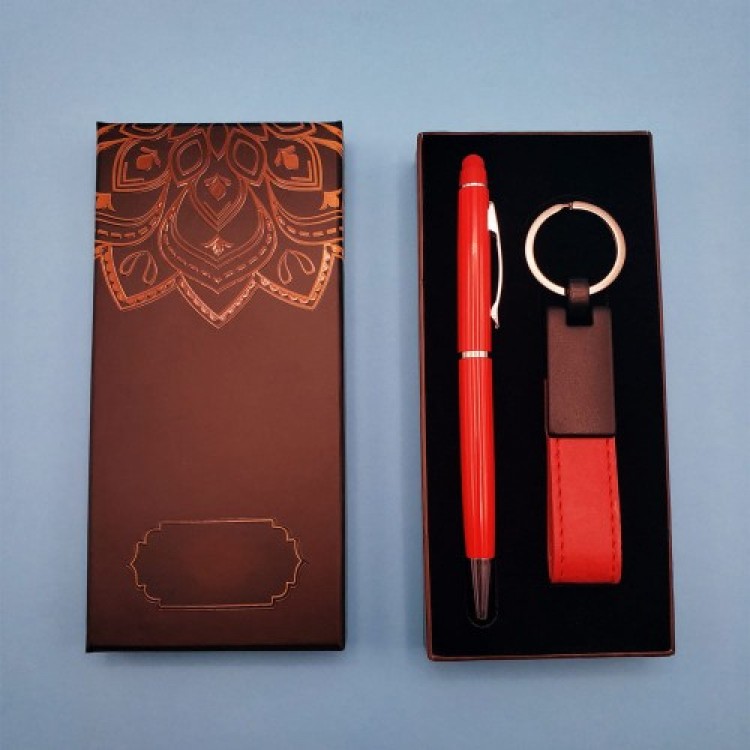 Red Keyring and Pen