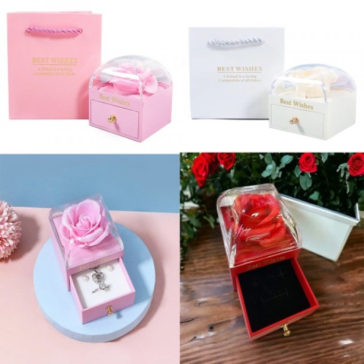 Infinity Rose Design Jewelry Box