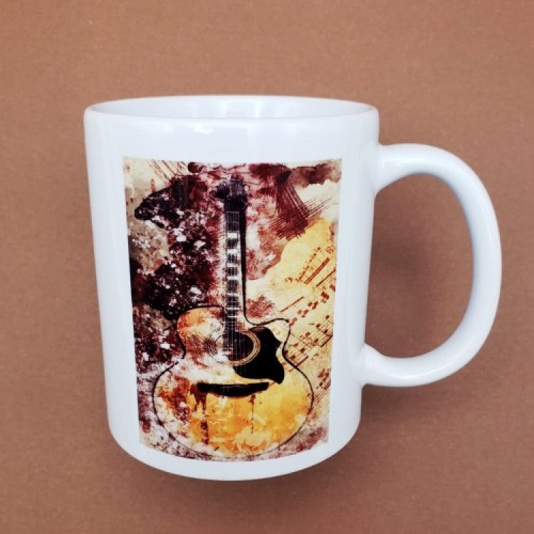 Vintage Design Guitar Printed Mug Vintage Design Guitar Printed Mug