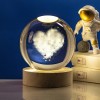 Heart-shaped Glass Globe with Wooden Base and USB
