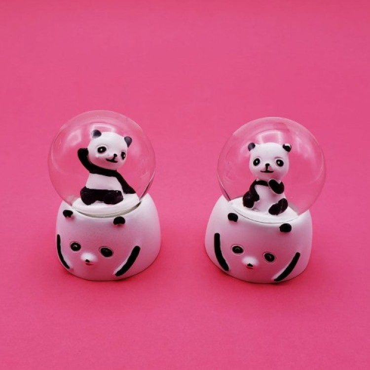 Mini Light-Up Panda Snow Globe
