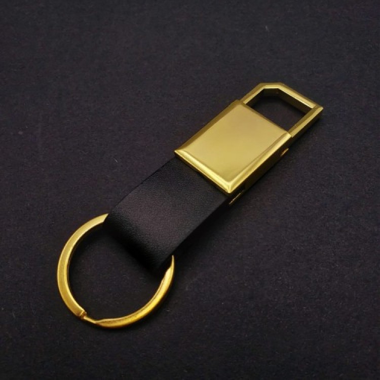 Metal Leather Keyring