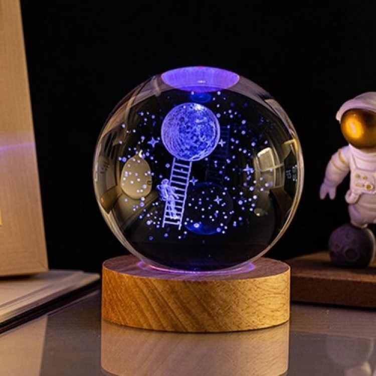 Astronaut Design Glass Sphere