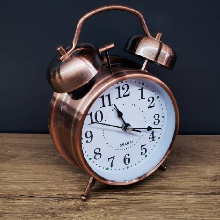 Large Metal Brass Alarm Clock