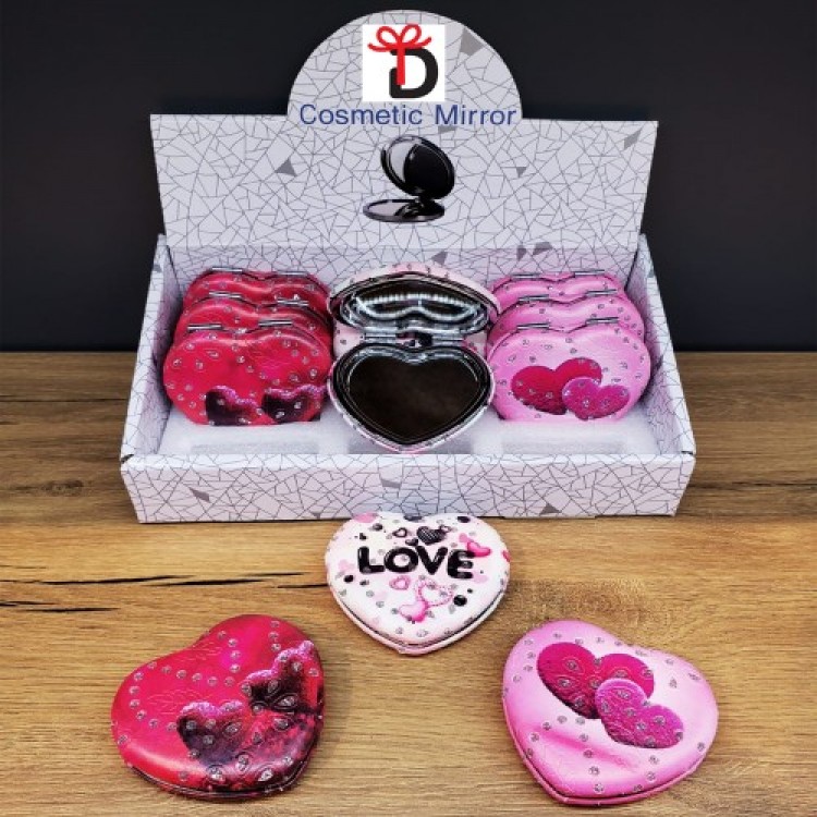 Heart-Shaped Mini Pocket Mirror