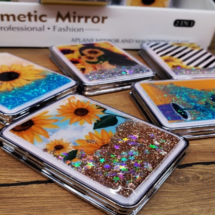 Daisy Pattern Pocket Mirror