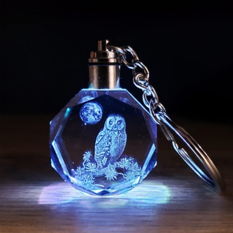 Owl-Designed Lighted Keychain Owl-Designed Lighted Keychain