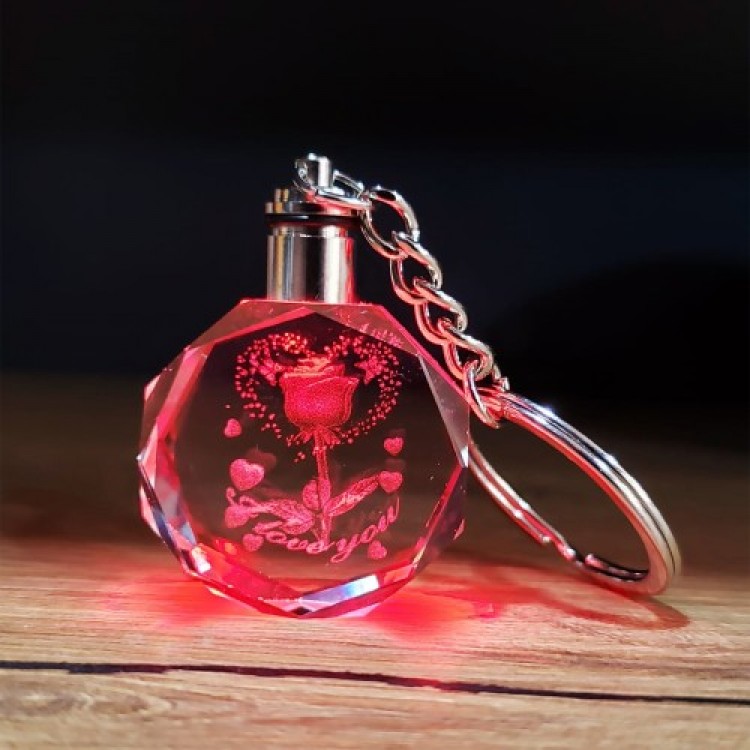 I Love You Design Color-Changing Keychain