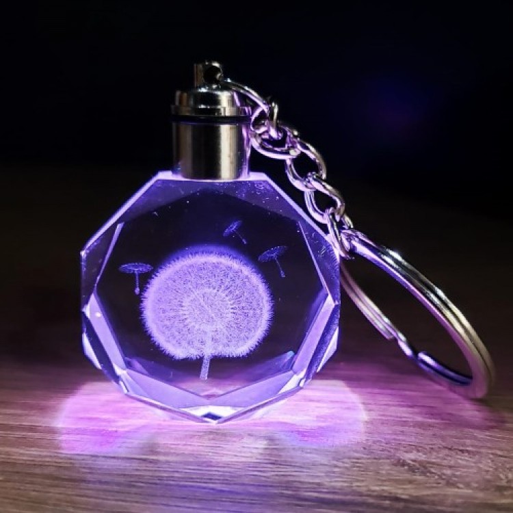 Dandelion-Themed Light-Up Keychain