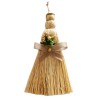 Gilded Floral Decorative Broom Wall Ornament