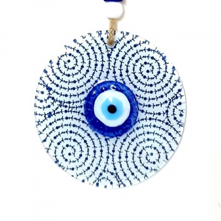 Golden Horn Model Nazar Fusion Glass Wall Decoration