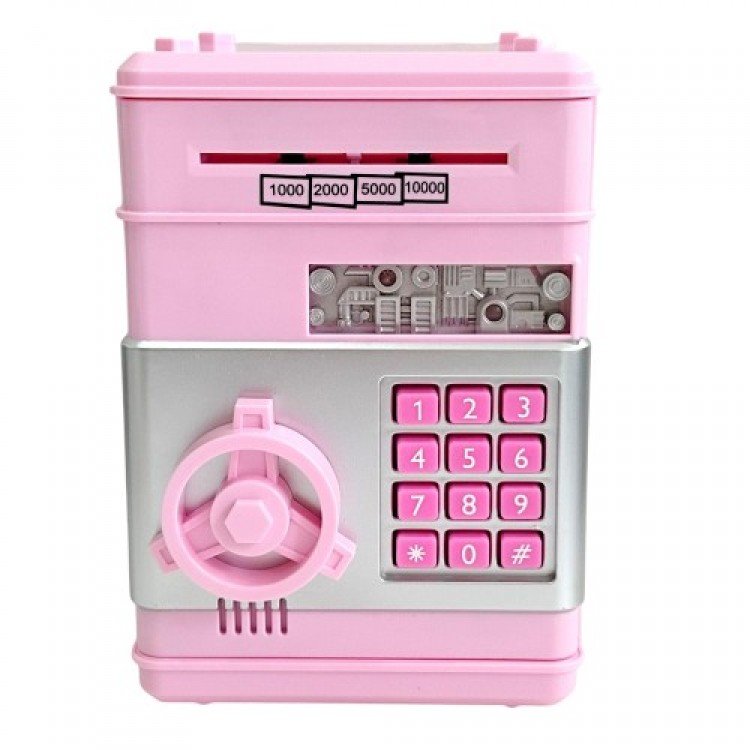 Pink Piggy Bank ATM with Password Automatic Paper Money Acceptor Pink Piggy Bank ATM with Password Automatic Paper Money Acceptor