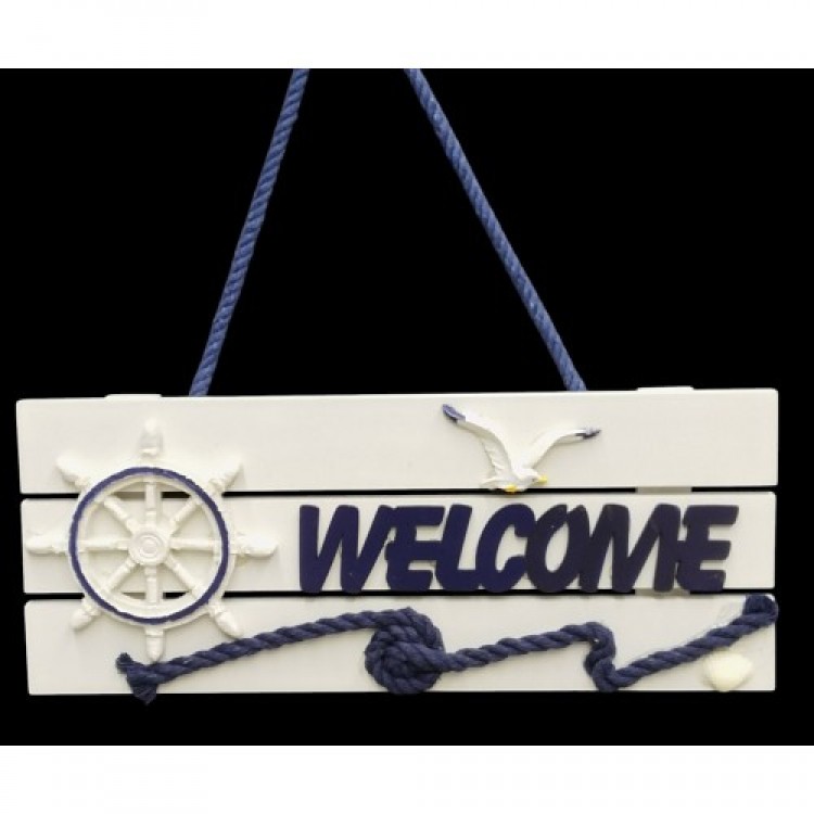 Rudder Welcome Sign Sailor Door Decoration