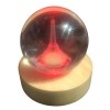 Decorative Eiffel Tower Design Wooden Base Illuminated Glass Globe Glass: 6cm Wood: 2cm