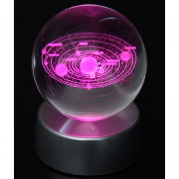 PLANETS Plastic-Bottomed Lighted Glass Globe 6cm PLANETS Plastic-Bottomed Lighted Glass Globe 6cm