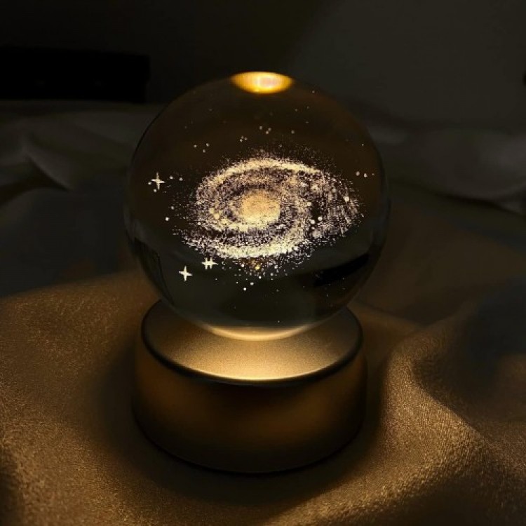 Milky Way Plastic-Bottomed Illuminated Glass Sphere 6cm