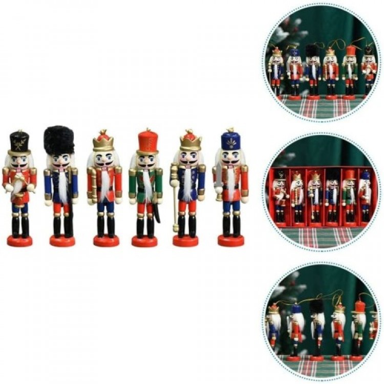 LEAD SOLDIER WOODEN DECORATIVE ITEM (SET OF 6, 13CM)