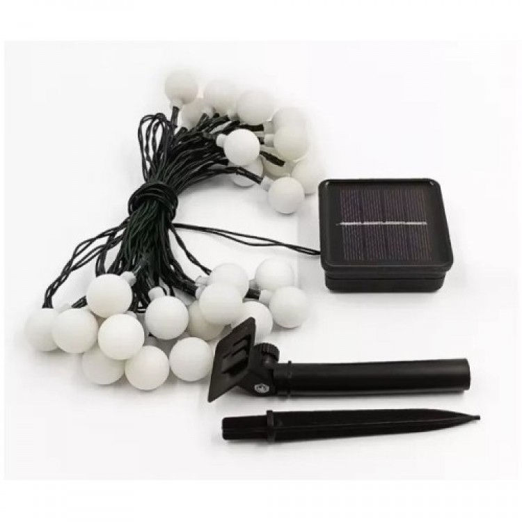 Solar 5m 28 LED Daylight Black Wired