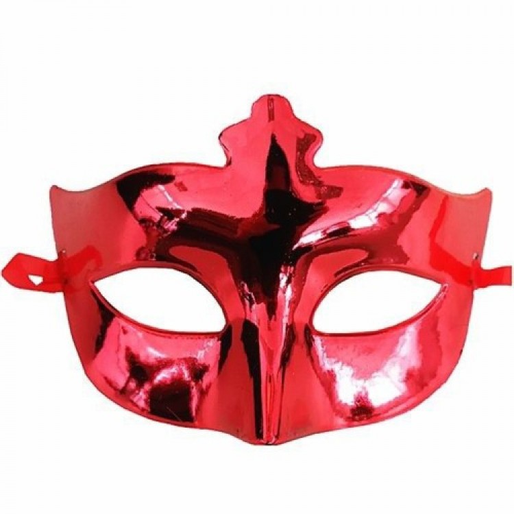 Red Color Costume Party Extra Bright Ball Mask 15x10 cm Red Color Costume Party Extra Bright Ball Mask 15x10 cm