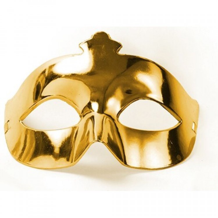 Gold Color Costume Party Extra Shiny Ball Mask 15x10 cm Gold Color Costume Party Extra Shiny Ball Mask 15x10 cm
