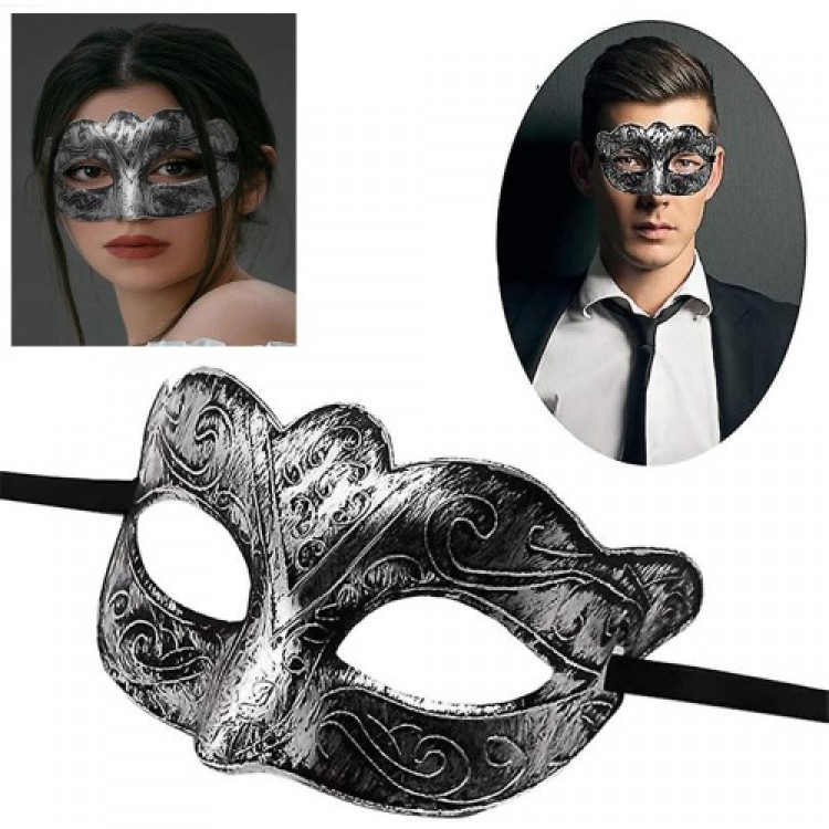 Masked Ball Antique Gray Silver Distressed Mask Ball Venice Masked Ball Antique Gray Silver Distressed Mask Ball Venice