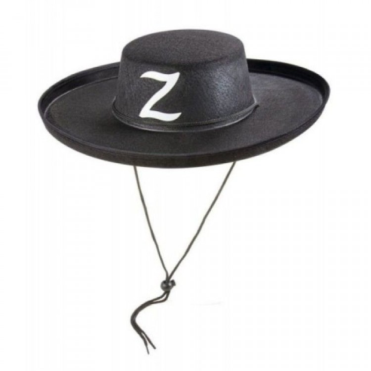 Z-Logo Adult Size Zorro Hat with Ties Z-Logo Adult Size Zorro Hat with Ties