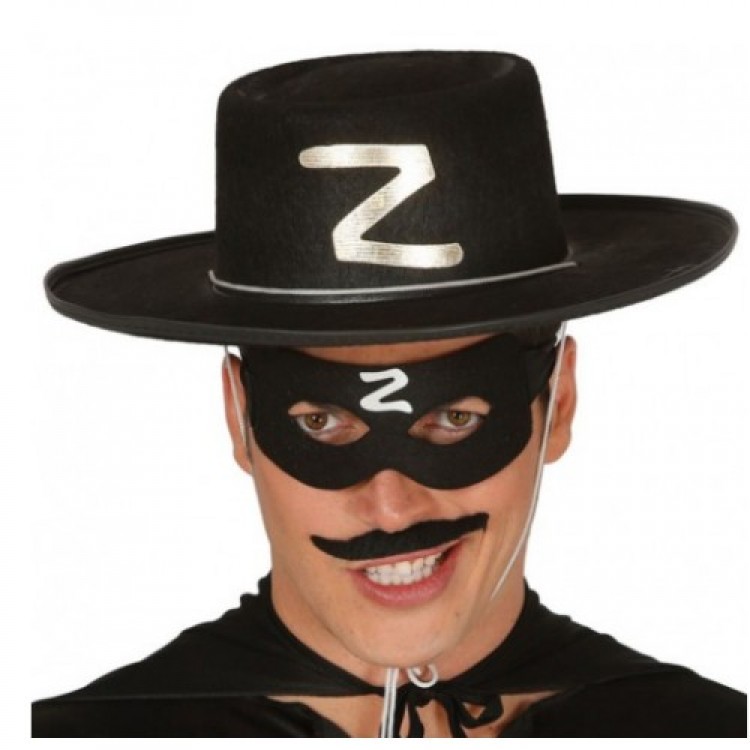 Z-Logo Adult Zorro Hat and Zorro Mask