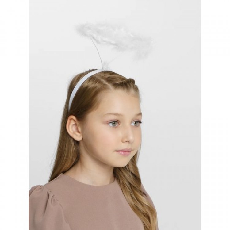 White Feathered Flexible Structure Angel Hair Angel Crown White Feathered Flexible Structure Angel Hair Angel Crown