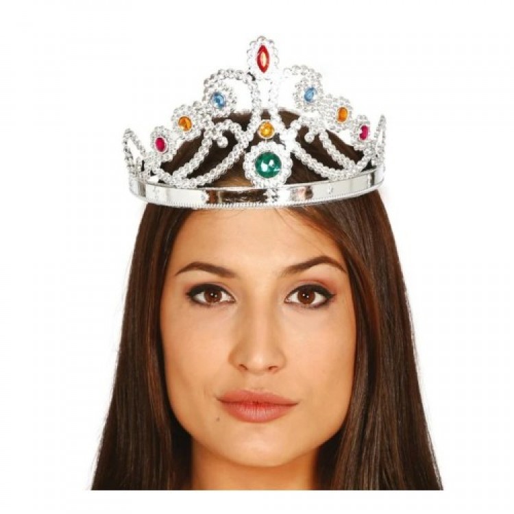Silver Color Plastic Princess Crown Queen Crown 60 cm Silver Color Plastic Princess Crown Queen Crown 60 cm