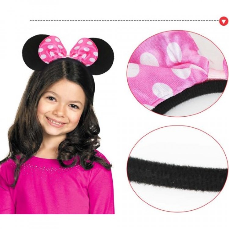 Pink Bow Minnie Mouse Crown Mini Ears Pink Bow Minnie Mouse Crown Mini Ears