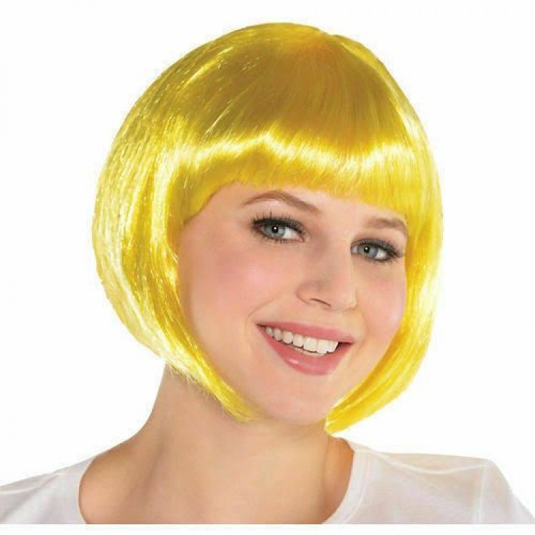 Yellow Party Wig Short Bob Hair