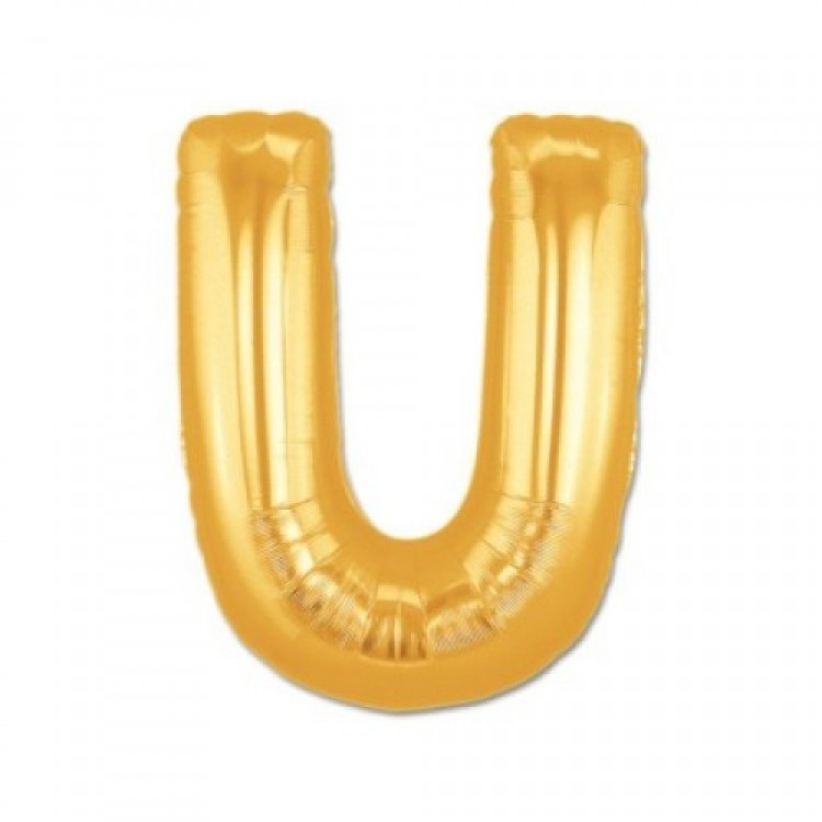 U Letter Foil Balloon Gold Color 40 inches U Letter Foil Balloon Gold Color 40 inches