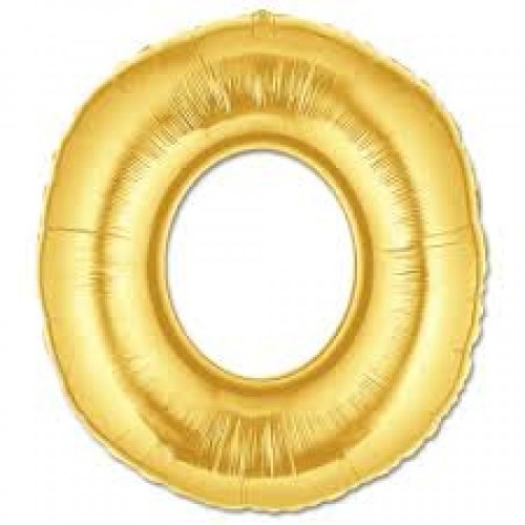 O Letter Foil Balloon Gold Color 40 inches O Letter Foil Balloon Gold Color 40 inches