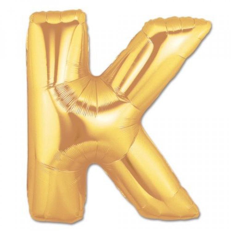 K Letter Foil Balloon Gold Color 40 inches
