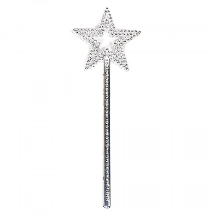 Star Model Fairy Wand Angel Wand Princess Wand Metalized Silver Color