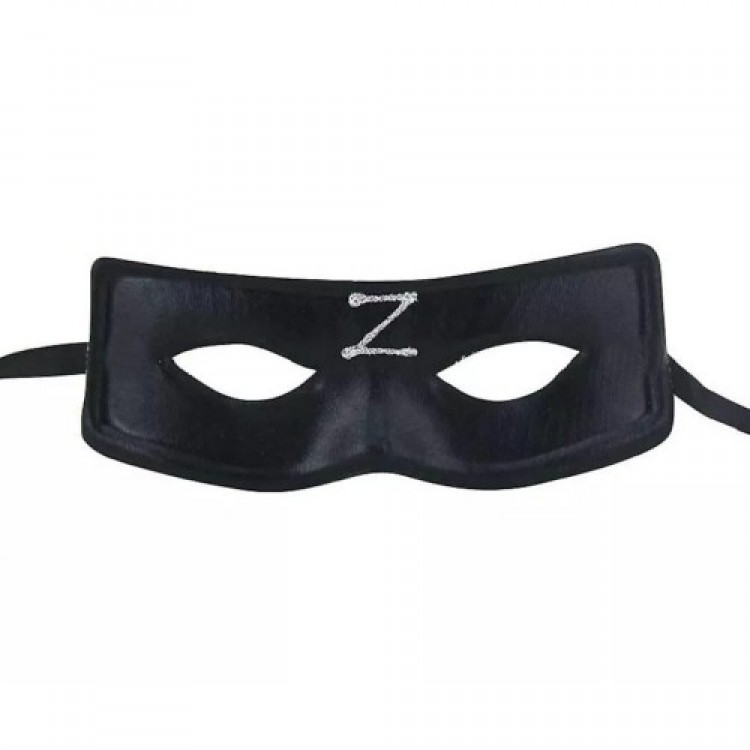 Zorro Mask with Elastic Back and Z Print Zorro Mask with Elastic Back and Z Print