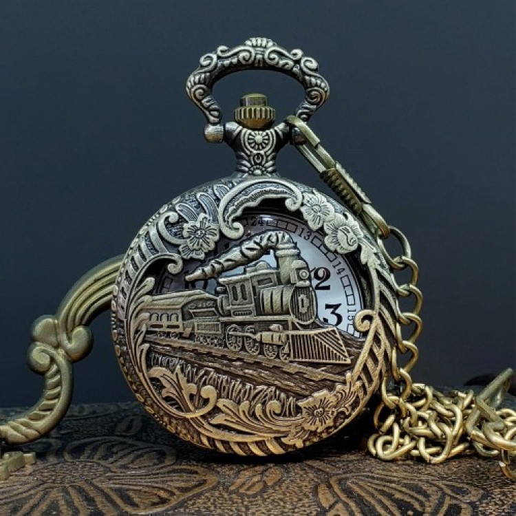 Train-Shaped Pocket Watch