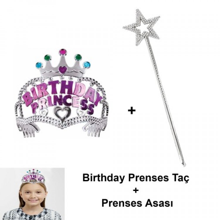 Princess Set for Girls' Birthday – Crown and Magic Wand Princess Set for Girls' Birthday – Crown and Magic Wand