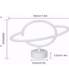 Neon-Lit Saturn Lamp with Battery + USB